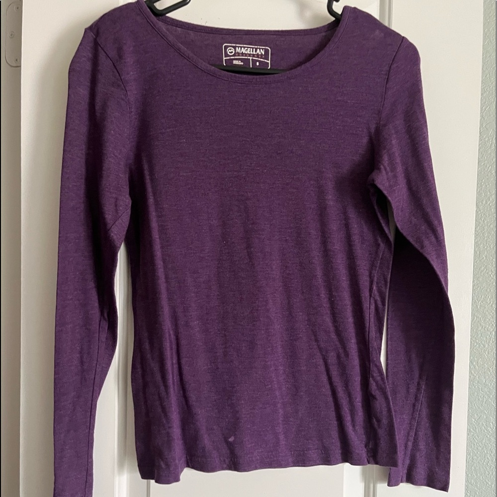 Purple long sleeve top size small